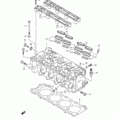 Схема вузла: Головка циліндра Suzuki GSX-R600