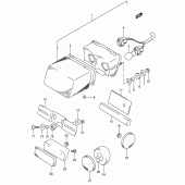 Схема узла: Задний фонарь (Стоп-сигнал) (Model t) для Suzuki DR650 DR650RSE