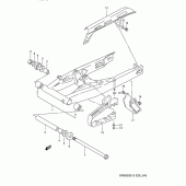 Схема вузла: Задній важіль підвіски Suzuki DR650 DR650S