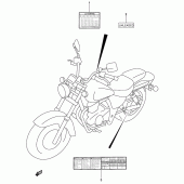 Схема узла: Информационные наклейки для Suzuki GZ125 Marauder