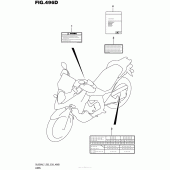 Схема узла: Информационные наклейки (Dl650Xal7 E03) для Suzuki DL650 V-Strom