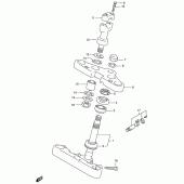 Схема вузла: Рульова траверса (Model w/x) для Suzuki VS800 Intruder 800