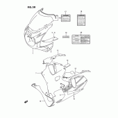Схема вузла: Передній обтічник (Model n l99, e2, e34) для Suzuki GSX-R750