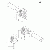 Схема вузла: Пульт керування рульовим (Model s/t) для Suzuki GSF600 Bandit