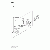Схема вузла: Колінчастий вал & Поршень для Suzuki RM-Z250