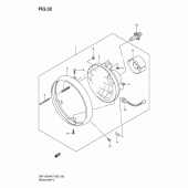 Схема вузла: Фара (Gsf1250k7/k8/k9/ak7/ak8/ak9 e2, e19, p37) для Suzuki GSF1250 Bandit S