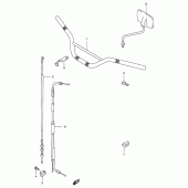 Схема вузла: Кермо & Тросики (P9) для Suzuki TS125