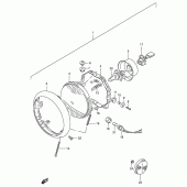 Схема вузла: Фара (Model s) для Suzuki VS600 Intruder 600