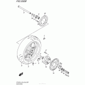 Схема вузла: Заднє колесо (Sfv650L5 E28) для Suzuki SFV650 Gladius