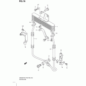 Схема узла: Масляный охладитель (Gs500fh) для Suzuki GS500