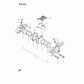 Схема узла: Задний тормозной суппорт (Model p/r) для Suzuki GSX1100