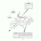 Схема вузла: Інформаційні наклейки (Model k1/k2) для Suzuki VL800 Intruder Volusia