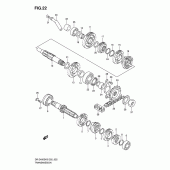 Схема узла: Трансмиссия для Suzuki DR-Z400 DR-Z400S