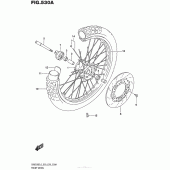 Схема вузла: Переднє колесо Suzuki DR650 DR650SE