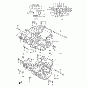 Схема вузла: Картер двигуна для Suzuki GSX600 Katana