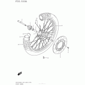 Схема узла: Переднее колесо для Suzuki DR650 DR650SE