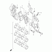 Схема вузла: Передній гальмівний супорт (Model x/y/k1/k2) для Suzuki GSX1300 Hayabusa