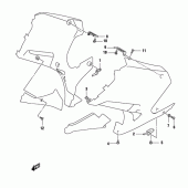Схема вузла: Under cowling installation parts (Gs500fk4/fuk4) для Suzuki GS500