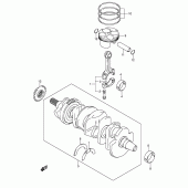 Схема вузла: Колінчастий вал Поршень для Suzuki GSX-R600
