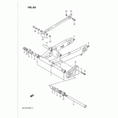 Схема вузла: Задній важіль підвіски Suzuki GSX-R1100