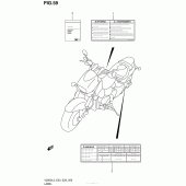 Схема узла: Информационные наклейки (Vz800L3 E03) для Suzuki VZ800 Boulevard M50