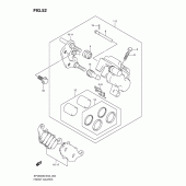 Схема узла: Передний тормозной суппорт для Suzuki SFV650 Gladius