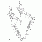 Схема узла: Распредвал & Клапан (Model k/l/m/n/p) для Suzuki GS500