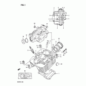Схема узла: Головка цилиндра для Suzuki DR200 DR200