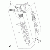 Схема вузла: Амортизатор задній (Model s/t) для Suzuki RMX250
