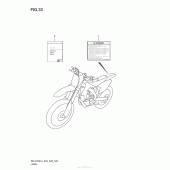 Схема вузла: Інформаційні наклейкиl (Rm-Z450L4 E28) для Suzuki RM-Z450