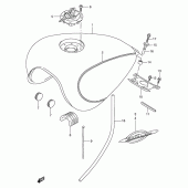 Схема узла: Топливный бак (Model w) для Suzuki VZ800 Marauder