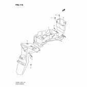 Схема вузла: Заднє крило (Dl650uel1 e19) ​​для Suzuki DL650 V-Strom