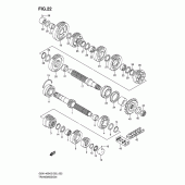 Схема узла: Трансмиссия для Suzuki GSX1400