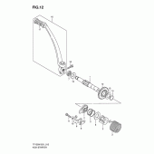 Схема узла: Кикстартер для Suzuki TF125