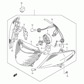 Схема вузла: Фара (Model k1/k2) для Suzuki AN400 Burgman (EU analogue of SkyWave)