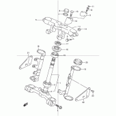 Схема узла: Кронштейн передней вилки для Suzuki GSX1200