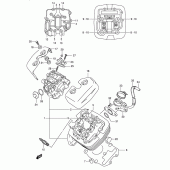 Схема вузла: Головка циліндра (Front) для Suzuki VL250 Intruder LC