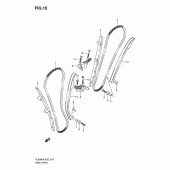 Схема вузла: Ланцюг ГРМ & Натягувач & Заспокоювач для Suzuki VL800 Intruder C800/ Boulevard C50