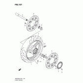 Схема узла: Переднее колесо (Gsr750auel2 e21) для Suzuki GSR750