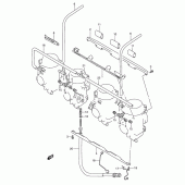 Схема узла: Соединители карбюратора для Suzuki GSX750 Katana