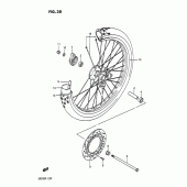 Схема узла: Переднее колесо для Suzuki DR200 DR200