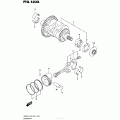 Схема вузла: Колінчастий вал & Поршень для Suzuki AN650 Burgman (EU analogue of SkyWave)
