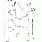 Схема узла: Руль & Тросики для Suzuki GS1000