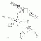 Схема вузла: Ручки керма для Suzuki DL1000 V-Strom