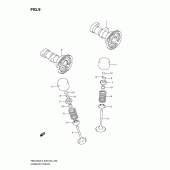 Схема узла: Распредвал & Клапан для Suzuki RMX450