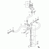 Схема вузла: Задній гальмівний циліндр Suzuki GSX-R600