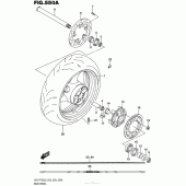 Схема вузла: Заднє колесо Suzuki GSX-R750
