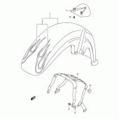 Схема вузла: Переднє крило (Vl800zk4/zk5) для Suzuki VL800 Intruder Volusia