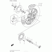 Схема узла: Заднее колесо для Suzuki DR-Z400 DR-Z400S