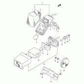 Схема узла: Задний фонарь (Стоп-сигнал) для Suzuki DR350